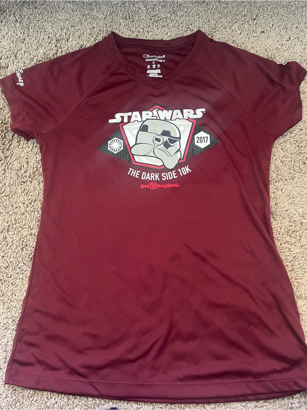 Champion Star Wars 'The Dark Side 10K' Maroon Tee